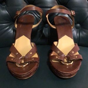 Michael Michael Kors size 8.5 wedges brown